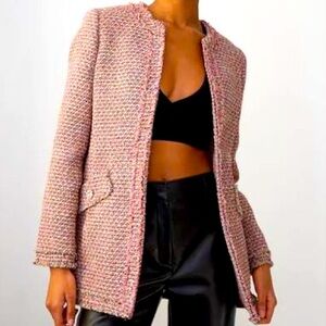 Brand new condition Aritzia Pink Tweed Blazer